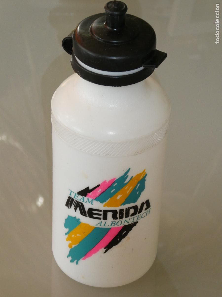 Coleccionismo deportivo: ANTIGUO BID&Oacute;N BOTELL&Iacute;N DE CICLISMO . EQUIPO CICLISTA TEAM MERIDA ALBONTECH. 70GR