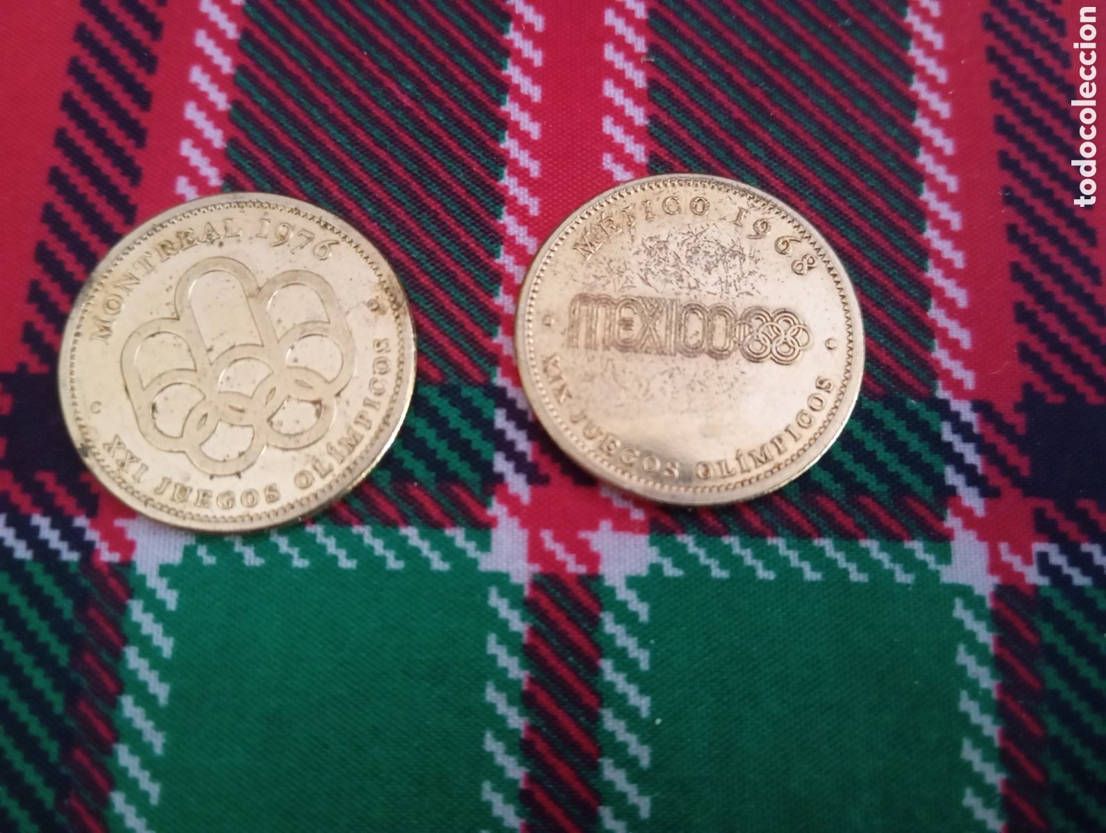 Coleccionismo deportivo: Monedas Juegos Ol&iacute;mpicos Montreal y Mexico
