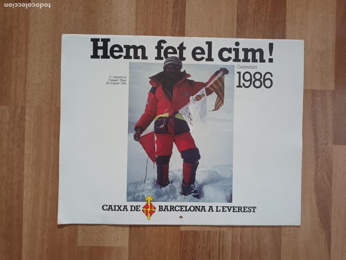 Coleccionismo deportivo: CALENDARIO HEM FET EL CIM 1986 2 EXPEDICIO VESSANT TIBET EVEREST. EXPEDICION 1985 CAIXA BARCELONA
