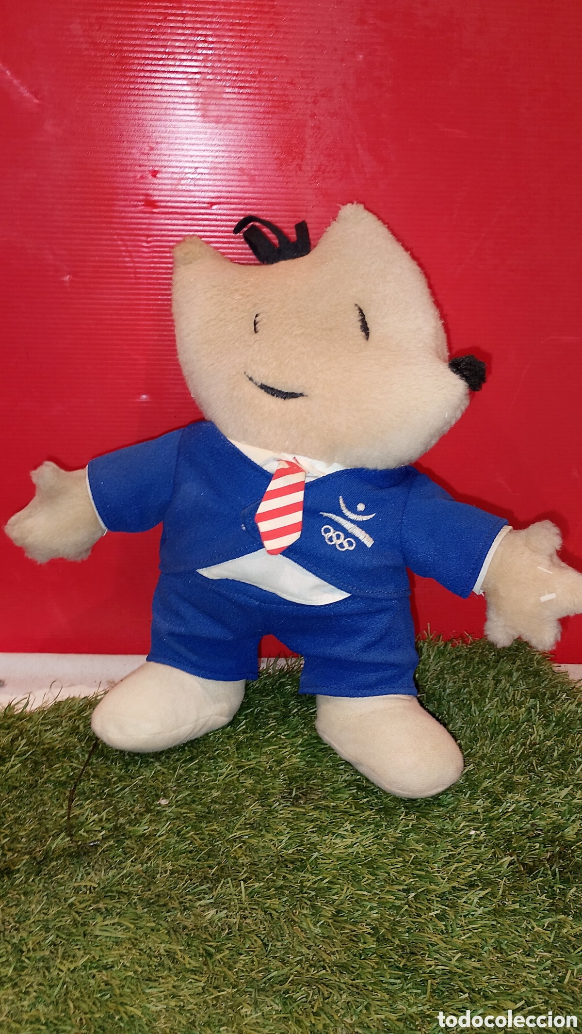 Coleccionismo deportivo: PELUCHE COBI OLIMPIADAS DE BARCELONA. 35 CM DE ALTO.