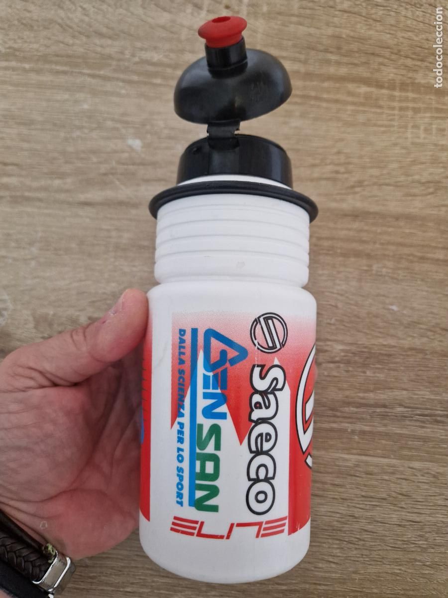 Collectionnisme sportif: Antiguo bidon botella equipo ciclista saeco Gen San retro a&ntilde;os 90 ciclismo elite vintage