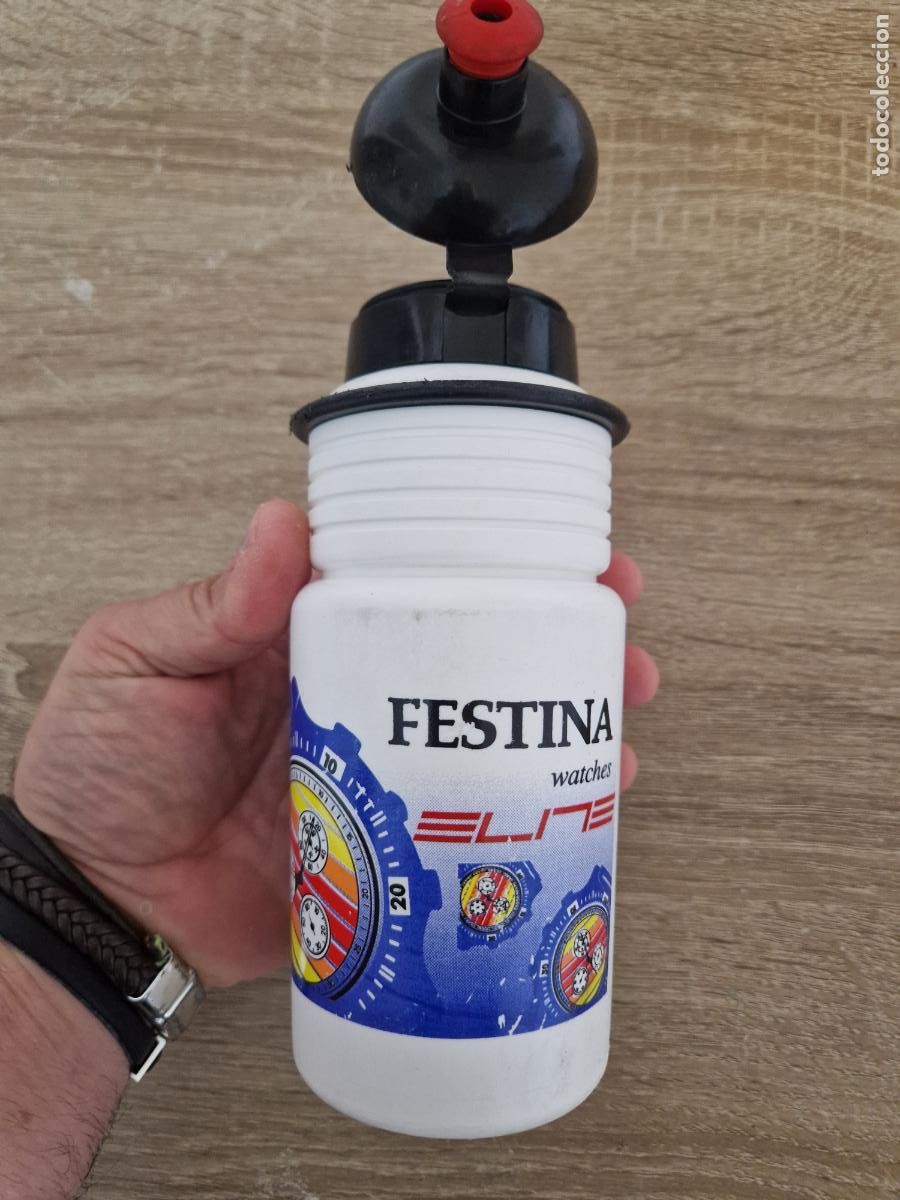 Collectionnisme sportif: Antiguo bidon botella equipo ciclista Festina watches retro a&ntilde;os 90 ciclismo elite vintage