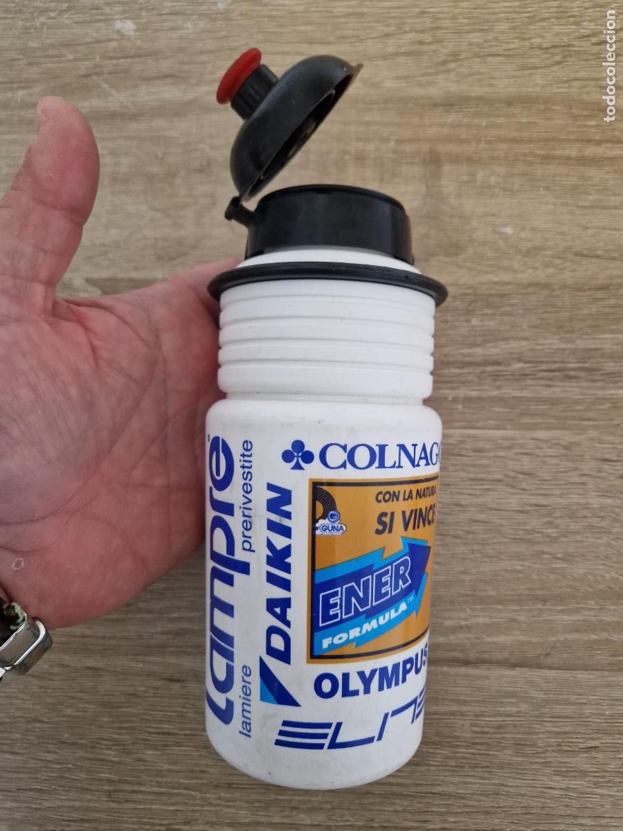 Coleccionismo deportivo: Antiguo bidon botella equipo ciclista Colnago Olympus Daikin retro a&ntilde;os 90 ciclismo elite vintage