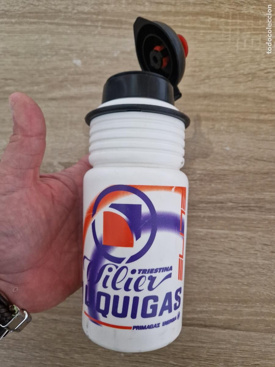 Collectionnisme sportif: Antiguo bidon botella equipo ciclista Liquigas Triestina retro a&ntilde;os 90 ciclismo elite vintage