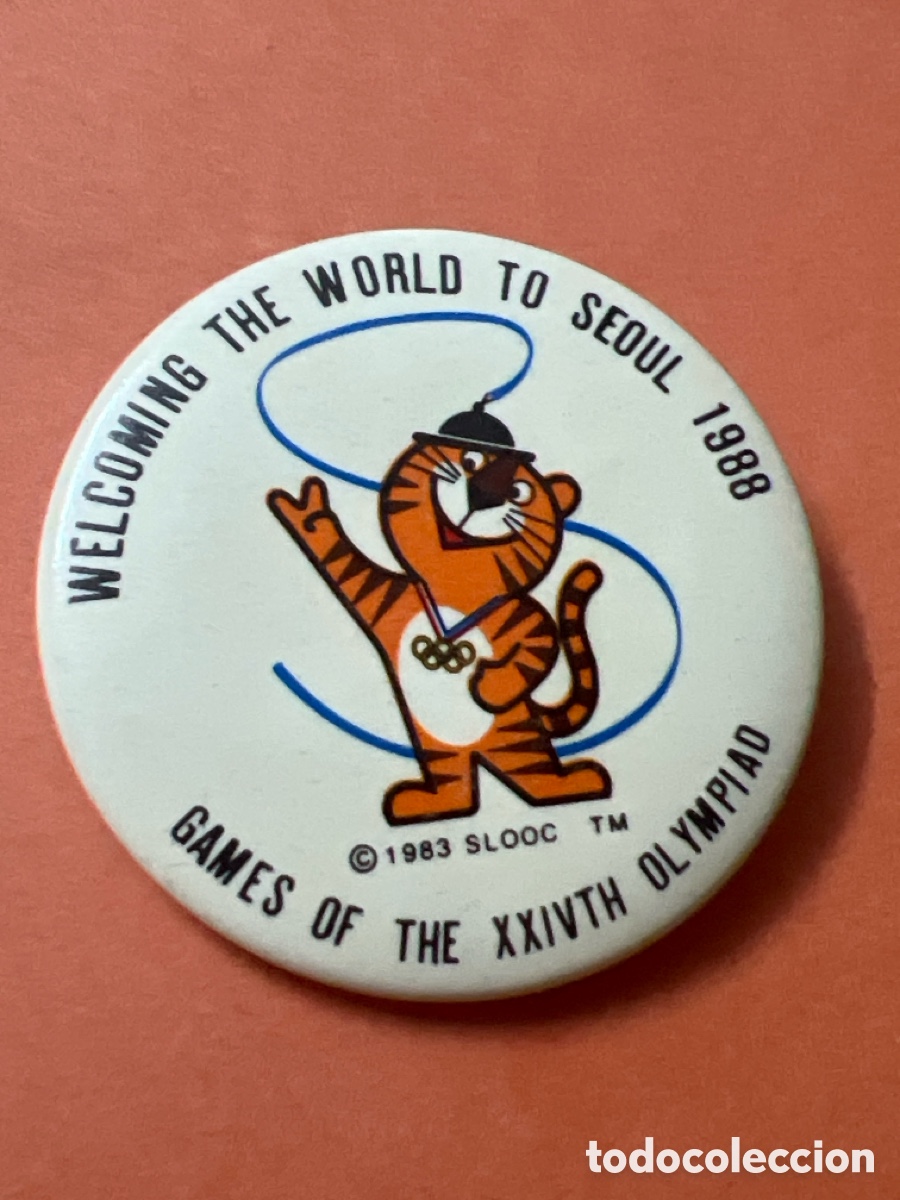 Coleccionismo deportivo: L756/27. Chapa seoul 1988 juegos olimpicos XXIV Welcome the world to Seoul 1988 1983 Slooc