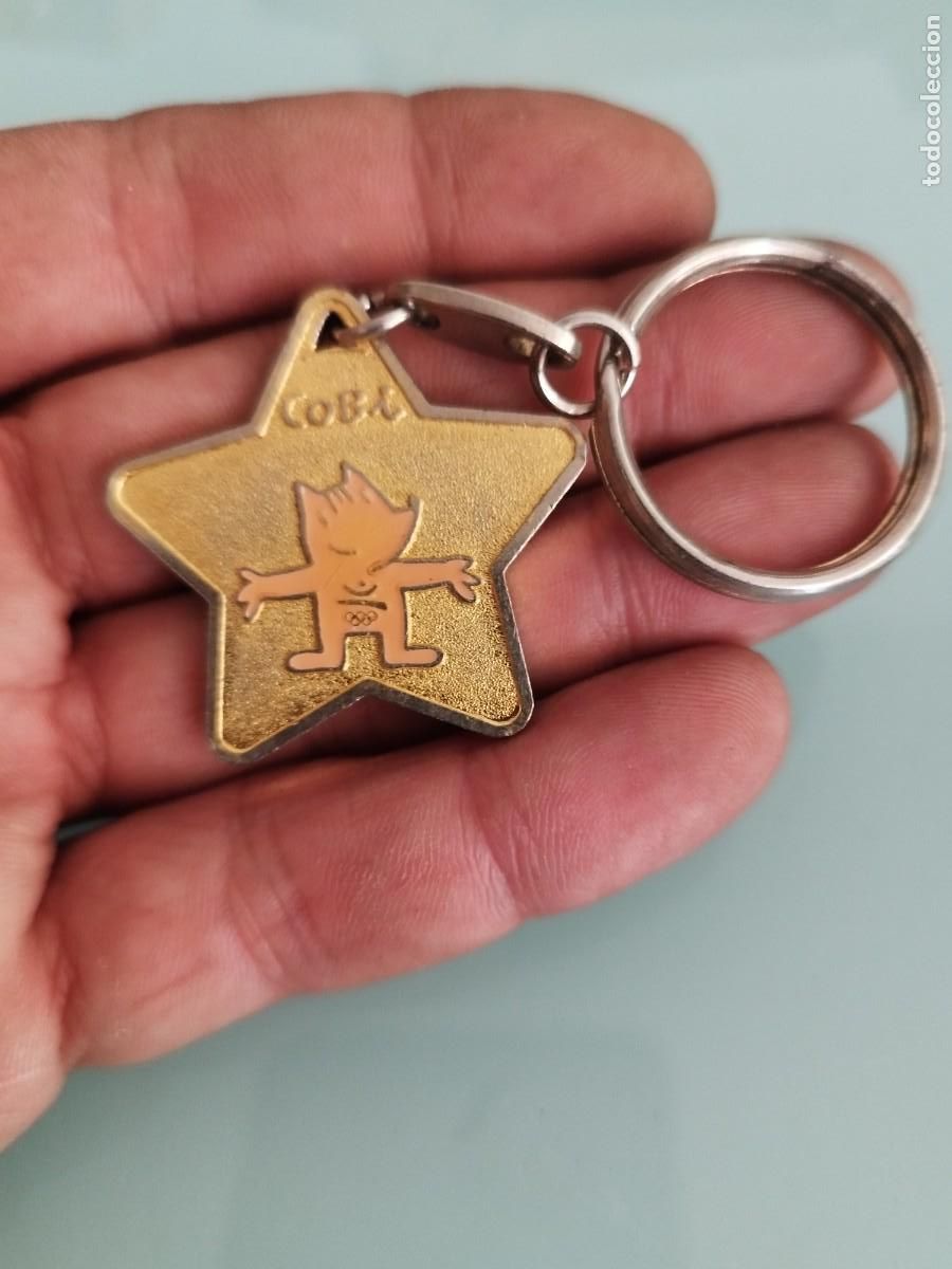 Coleccionismo deportivo: llavero coleccionable de Cobi, la mascota oficial de los Juegos Ol&iacute;mpicos de Barcelona 1992.