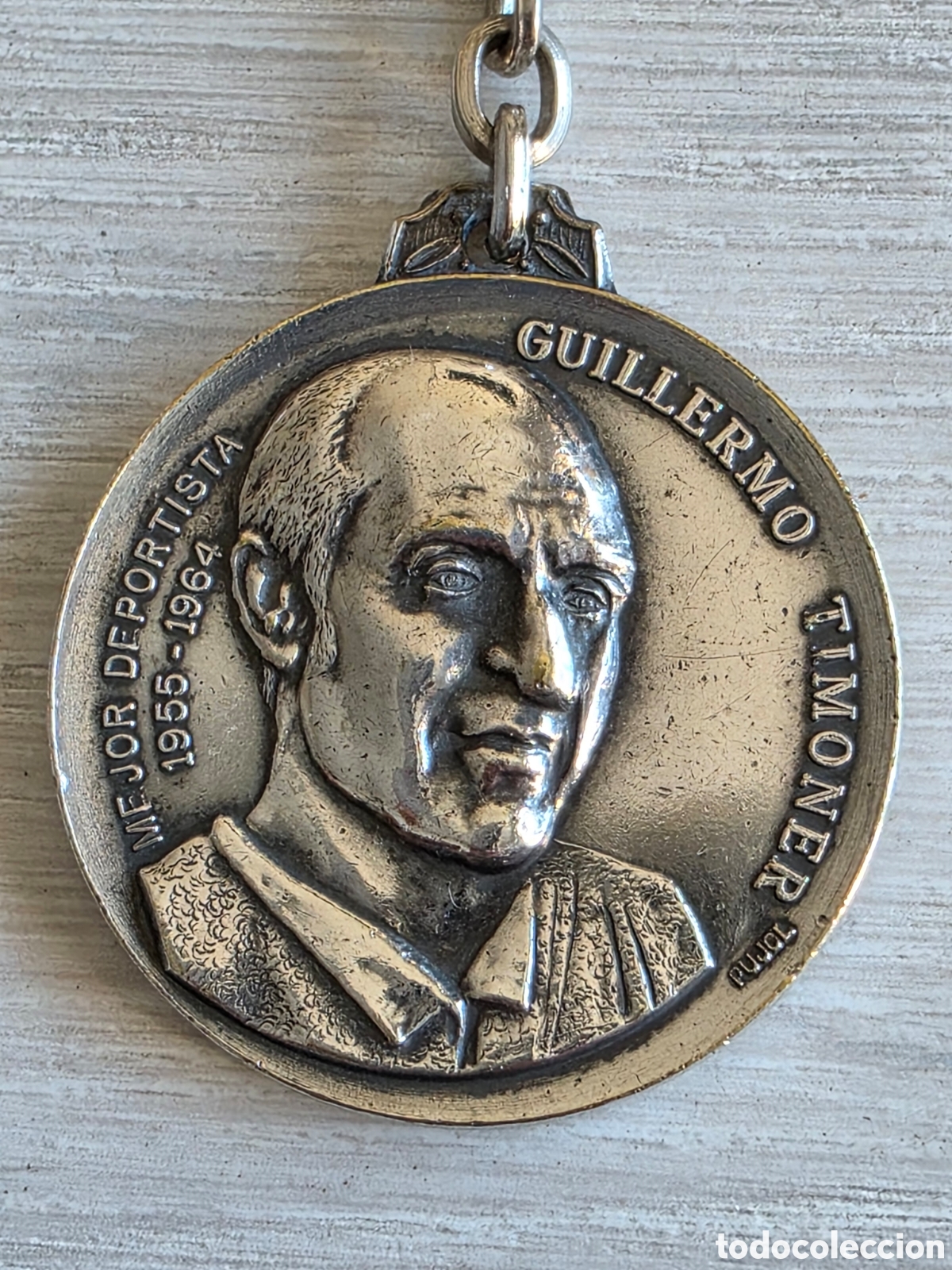 Coleccionismo deportivo: Llavero Guillermo Timoner Mejor Deportista 1955-1964 Ciclismo Mundo Deportivo 1979 Campe&oacute;n