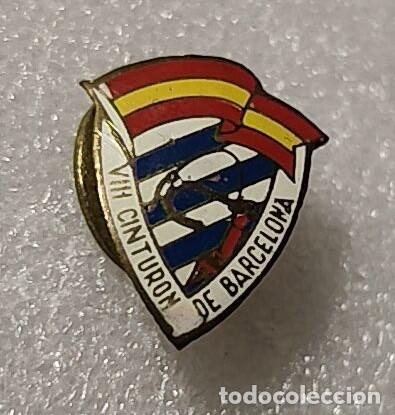 Colecionismo desportivo: INSIGNIA DE OJAL DE CICLISMO - PRUEBA VIII CINTUR&Oacute;N DE BARCELONA 1955 #51