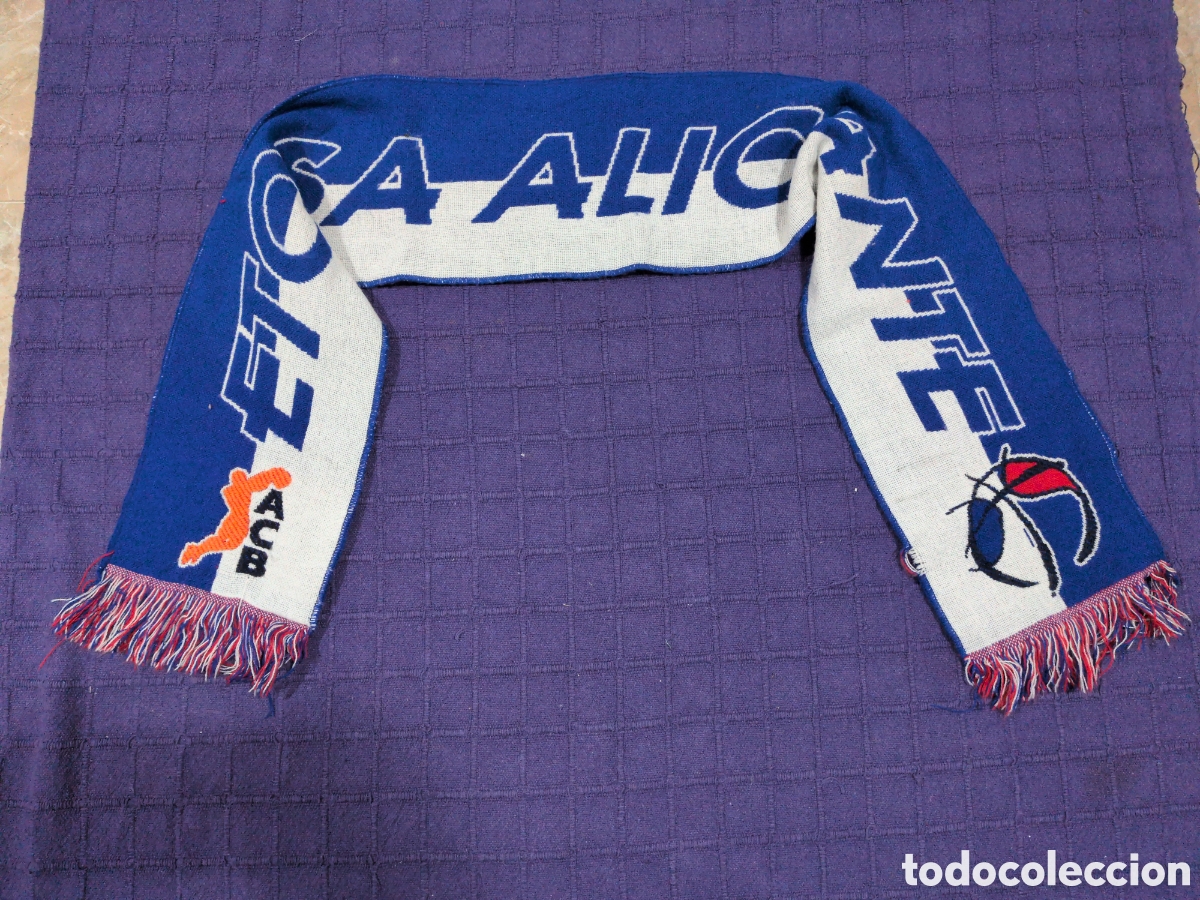 Sports collectibles: Bufanda equipo ACB Etosa Alicante (Lucentum Alicante). Baloncesto.