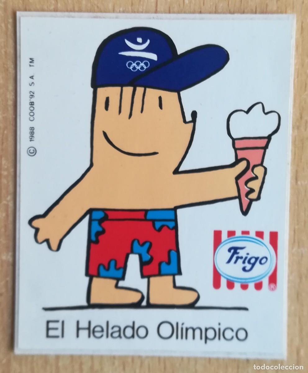 Coleccionismo deportivo: Pegatina Frigo. El helado ol&iacute;mpico. Cobi. Barcelona 92. 1988 COOB'92. Plastic Screen Espa&ntilde;ola