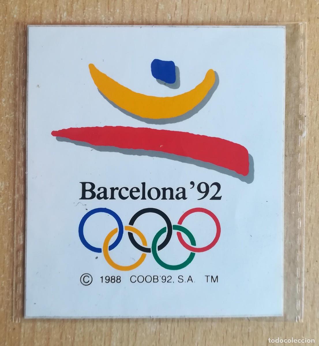 Coleccionismo deportivo: Pegatina Adhesivo Juegos Ol&iacute;mpicos. Barcelona 92. 1988 COOB'92. Plastic Screen Espa&ntilde;ola