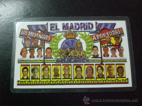 Coleccionismo deportivo: CALENDARIO futbol REAL MADRID TEMP. 1999 2000 PLASTIFICADO