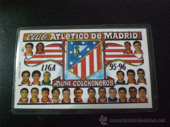 Coleccionismo deportivo: CALENDARIO Atletico MADRID TEMP. 1995 1996 PLASTIFICADO
