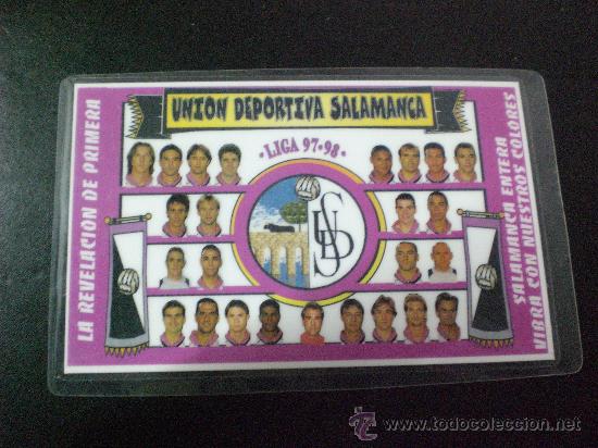 Coleccionismo deportivo: CALENDARIO Bolsillo Futbol U. D Salamanca TEMP. 1997 1998 PLASTIFICADO