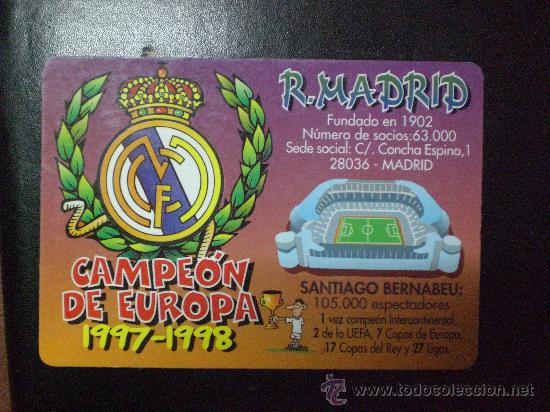 Coleccionismo deportivo: calendario de bolsillo Real Madrid