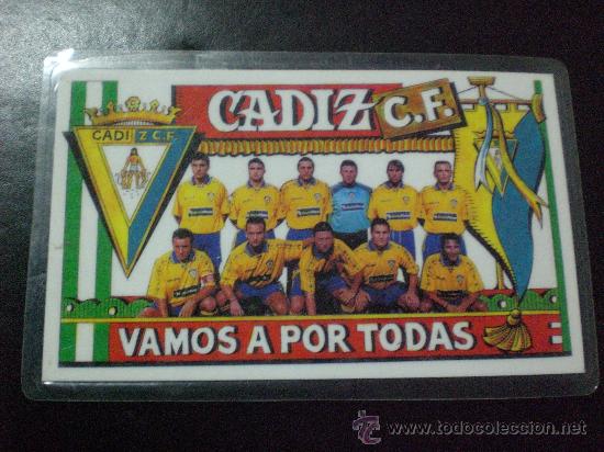 Coleccionismo deportivo: Calendario de Bolsillo Plastificado del Cadiz club de Futbol Temporada 1997 1998