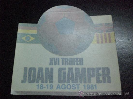 Coleccionismo deportivo: Pegatina Barcelona Bar&ccedil;a Futbol Trofeo Joan Gamper 1981