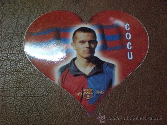 Sammelleidenschaft Sport: Pegatina Cocu F. C Barcelona Bar&ccedil;a corazon A&ntilde;os 90 epoca centenario