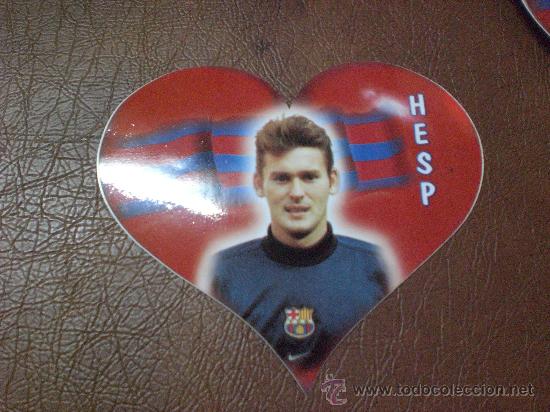 Coleccionismo deportivo: Pegatina Hesp F. C Barcelona Bar&ccedil;a corazon A&ntilde;os 90 epoca centenario