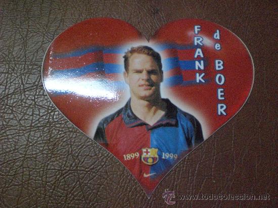 Coleccionismo deportivo: Pegatina Frank de Boer F. C Barcelona Bar&ccedil;a corazon A&ntilde;os 90 epoca centenario