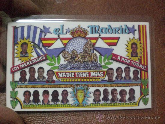 Coleccionismo deportivo: Calendario Bolsillo Real Madrid Temporada 2000 2001 Plastificado