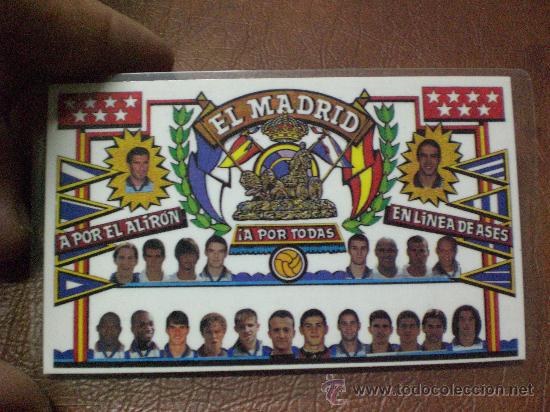 Coleccionismo deportivo: Calendario Bolsillo Real Madrid Temporada 2001 2002 Plastificado