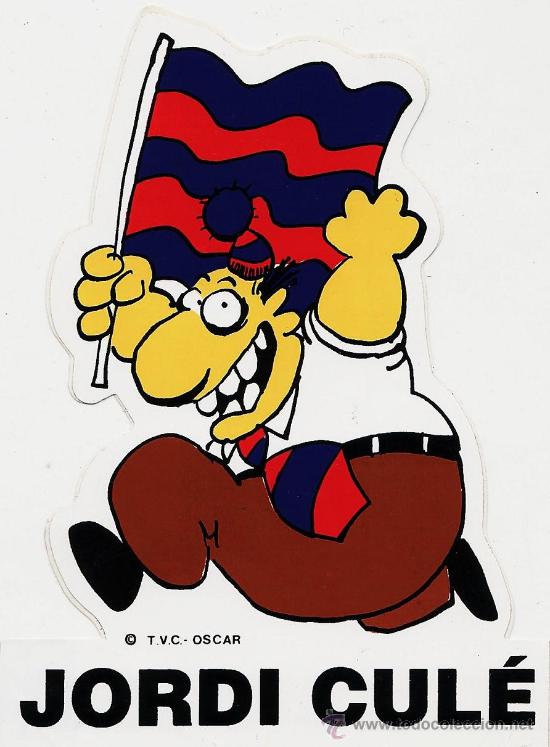 Coleccionismo deportivo: adhesivo.- pegatina.- jordi cule.- f c barcelona.- bar&ccedil;a .- futbol.- dib. oscar