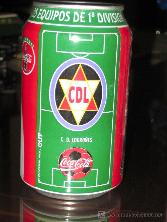 Sammelleidenschaft Sport: LATA DE COCA COLA LIGA 96-97- C.D LOGRO&Ntilde;ES -EQUIPOS PRIMERA DIVISION-