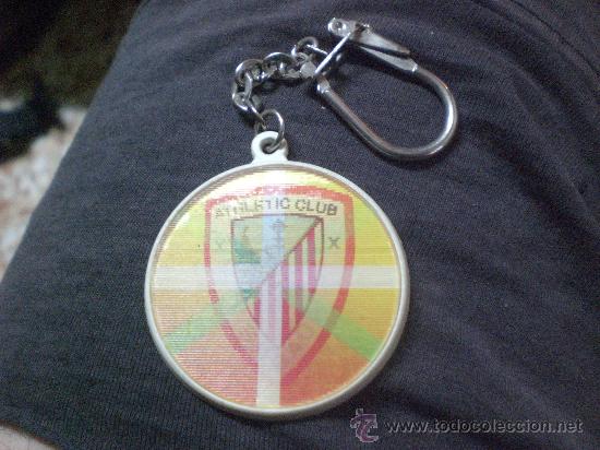 Sammelleidenschaft Sport: Llavero Athletic Bilbao  logograma Escudo y bandera Euskadi a&ntilde;os 80