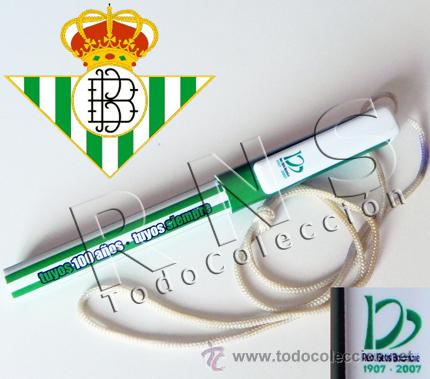 Coleccionismo deportivo: BOL&Iacute;GRAFO DEL CENTENARIO DEL REAL BETIS - CON LOGO DE 100 A&Ntilde;OS - BOLI F&Uacute;TBOL DEPORTE EQUIPO