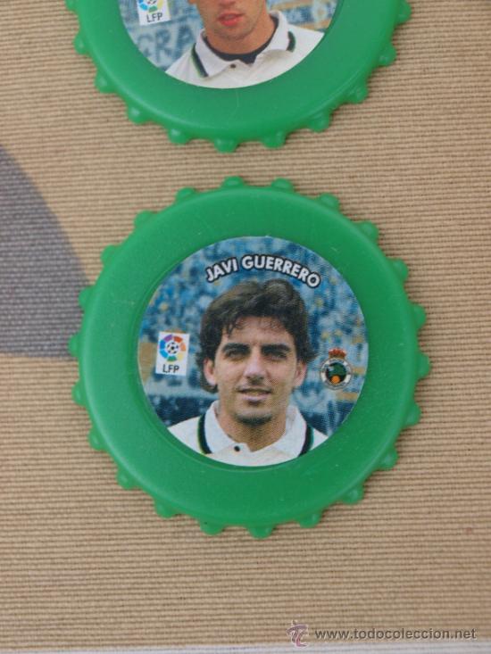 Sammelleidenschaft Sport: JAVI GUERRERO RACING SANTANDER CHAPA TAZO VERDE FUTBOL &iquest;2003- 2005 ? NUEVO