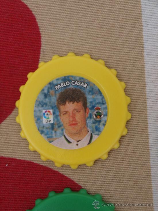 Sammelleidenschaft Sport: PABLO CASAR RACING SANTANDER CHAPA TAZO AMARILLO FUTBOL &iquest;2003- 2005 ? NUEVO