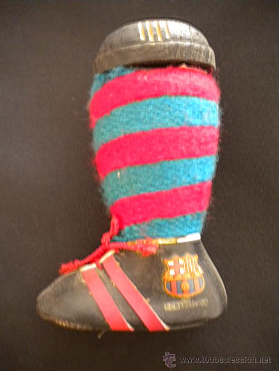 Coleccionismo deportivo: Bota del Futbol club Barcelona,botella de Brandy.