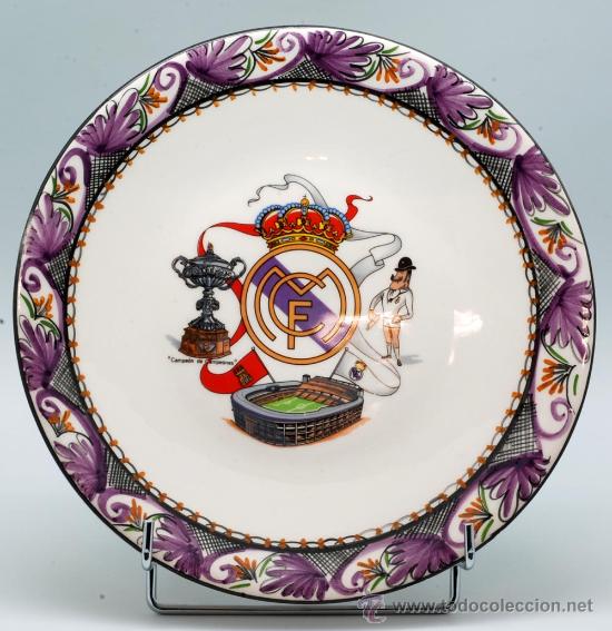 Coleccionismo deportivo: Plato cer&aacute;mica Real Madrid Campe&oacute;n de Campeones 28 cm di&aacute;metro