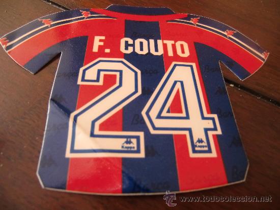 Coleccionismo deportivo: Pegatina F C Barcelona Fernando Couto Bar&ccedil;a