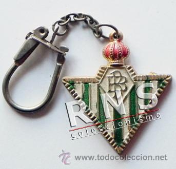 Sammelleidenschaft Sport: ANTIGUO LLAVERO DE ESCUDO DEL REAL BETIS BALOMPI&Eacute; - PL&Aacute;STICO - F&Uacute;TBOL DEPORTE EQUIPO ANDALUZ