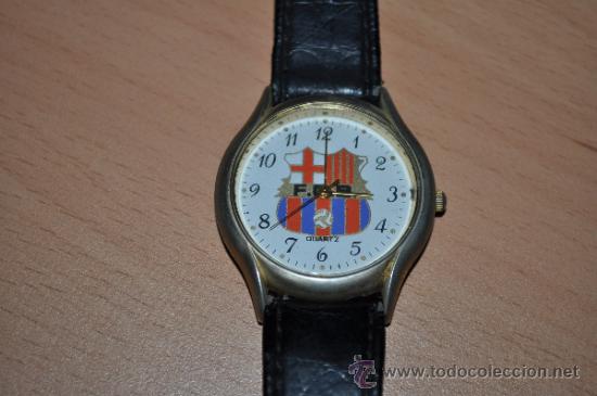 Sammelleidenschaft Sport: RELOJ DE PULSERA DEL FCBARCELONA DE QUARTZ Y CON CORREA DE PIEL DE LOS A&Ntilde;OS '90