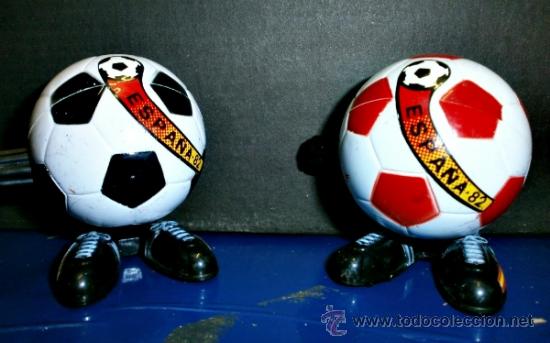Coleccionismo deportivo: 2 balones saltarines feber mundial futbol espa&ntilde;a 1982
