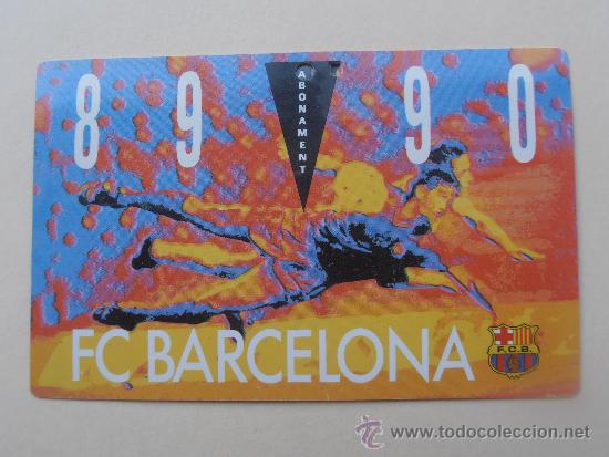 Coleccionismo deportivo: Bonito Carnet del F.C,.Barcelona de1,989 -90 muy nuevo solo tiene dos picadas