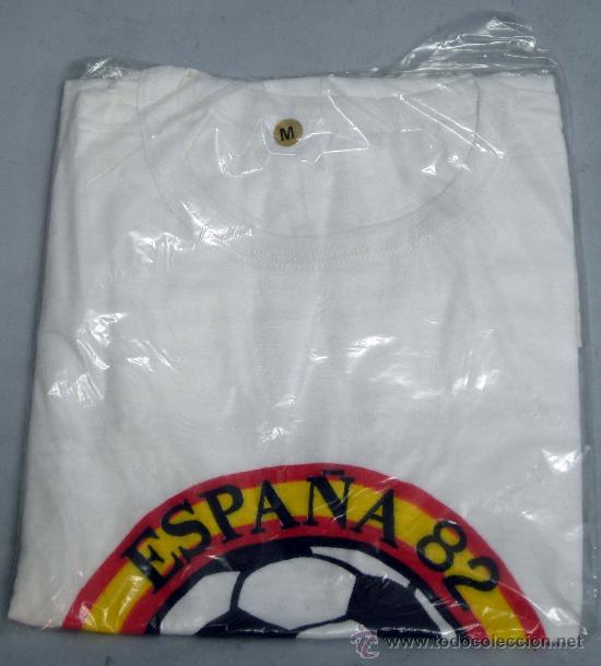 Coleccionismo deportivo: Camiseta Mundial f&uacute;tbol Espa&ntilde;a 82 1982 Talla M talla S actual aprox Manga corta