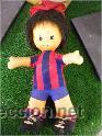Coleccionismo deportivo: MU&Ntilde;ECO DE ROPA DEL C.F.B DE MEDIADOS DE LOS 60, CON BARRETINA. EN . MIDE 40 CM.