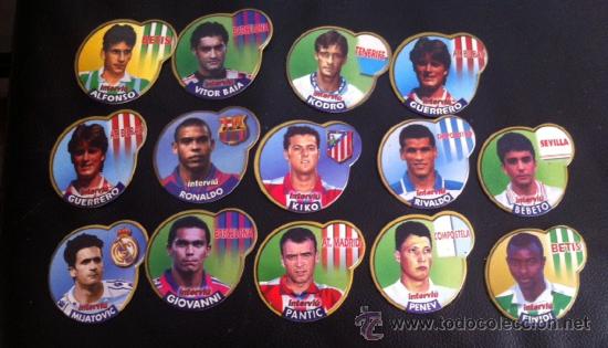 Coleccionismo deportivo: lote 14 imanes iman interviu futbol kiko kodro ronaldo bebeto guerrero rivaldo mijatovic vitor baia