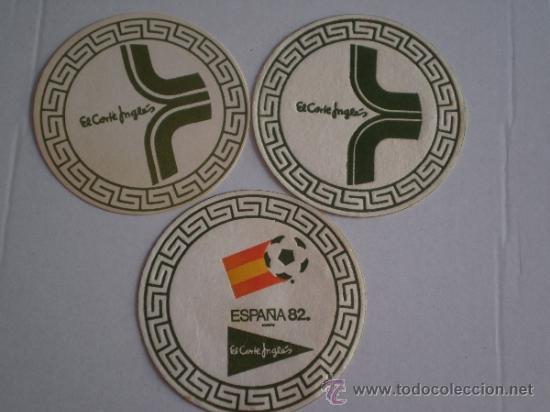 Coleccionismo deportivo: CONJUNTO DE 3 POSAVASOS CORTE INGLES,MUNDIAL 1982