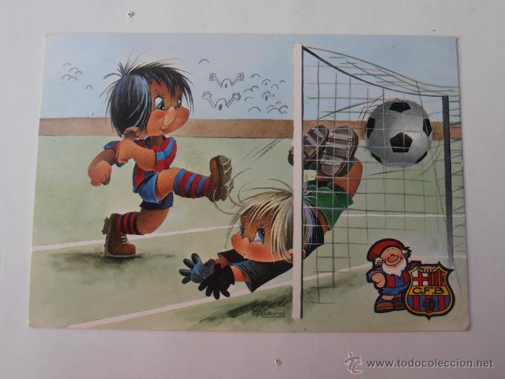 Coleccionismo deportivo: Antigua postal  del F.C.Barcelona