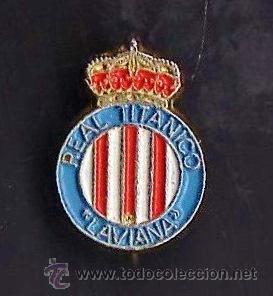 Coleccionismo deportivo: antigua insignia futbol - aguja - real titanico - pola laviana - asturias - metal - ep/at