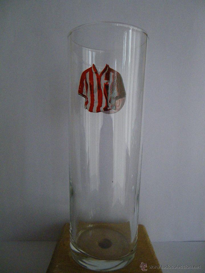 Collezionismo sportivo: VASO CRISTAL, ATHLETIC-CLUB DE BILBAO, CAMISETA, REVERSO COCACOLA, VASO DE TUBO-VER FOTOS