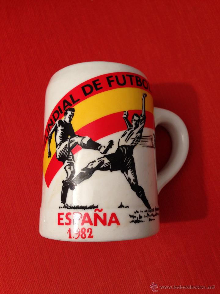 Coleccionismo deportivo: JARRA TAZA CERVEZA PORCELANA MUNDIAL DE FUTBOL ESPA&Ntilde;A 82 1982