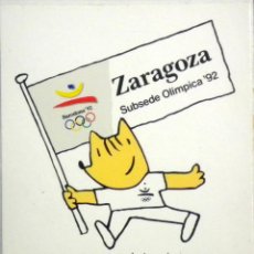 Coleccionismo deportivo: PEGATINA STICKER ZARAGOZA SUBSEDE OLIMPICA BARCELONA 92 COBI