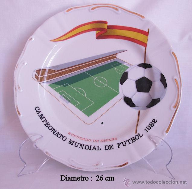 plato de porcelana mundial de futbol 1982 españ Comprar Merchandising