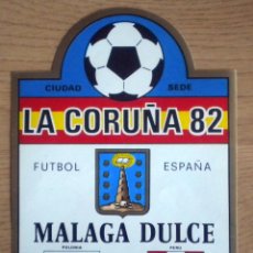 Coleccionismo deportivo: ETIQUETA VINO MALAGA DULCE MUNDIAL FUTBOL 82 FIFA WORLD CUP SPAIN 1982 LA CORUÑA. Lote 49017772